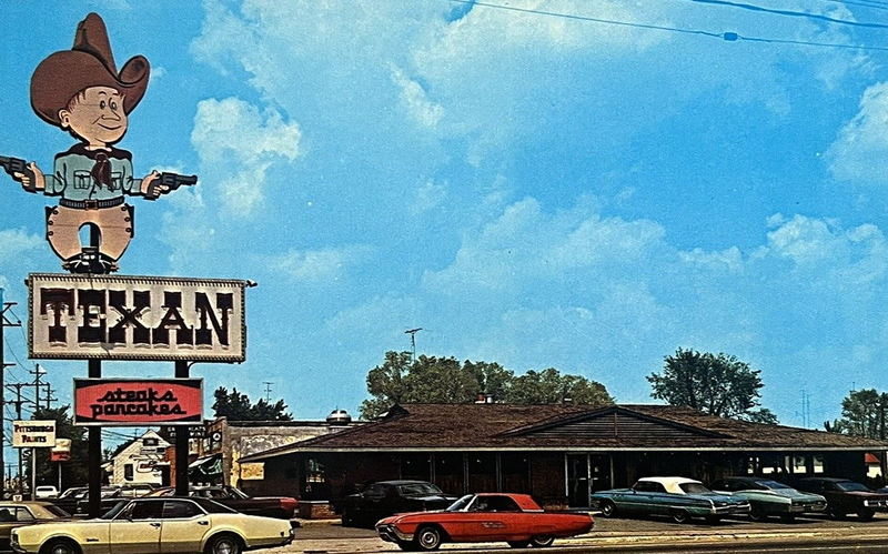 Texan Family Restaurant - Vintage Postcard (newer photo)